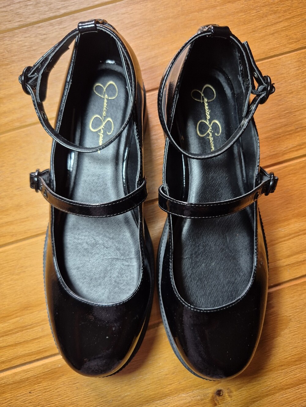 Jessica Simpson Patent Platform Mary Janes - Size 10 - Picture 4 of 7